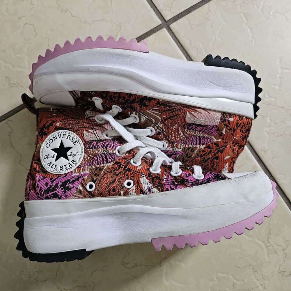 CONVERSE Run Star Hike Tropical Florals Jungle Shoes Boots 5M/6.5W A00551C
